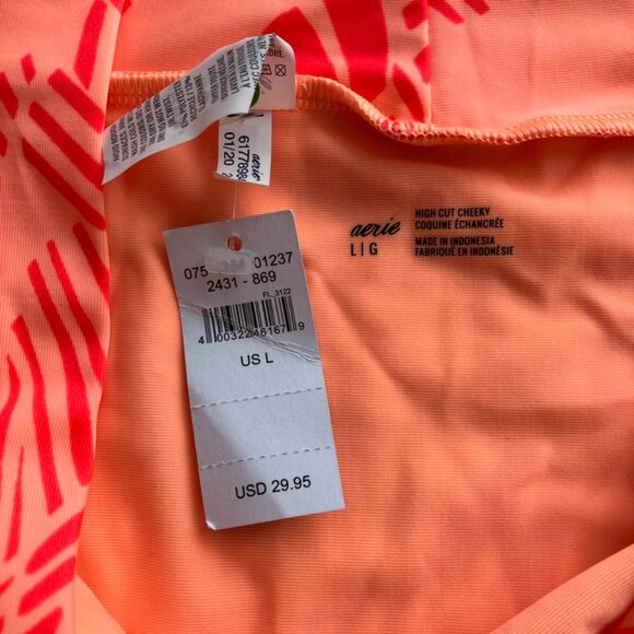 Aerie size L swim bikini bottom high cut cheeky LARGE - Picture 4 of 5